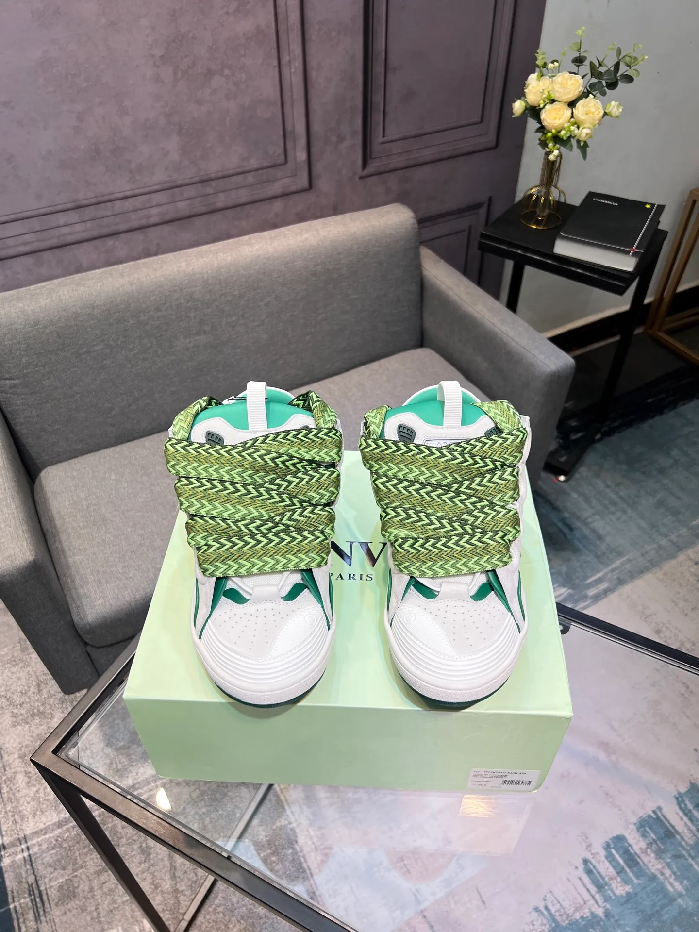 Men's men's shoes💰780 [LANVIN] Latest lace-up fashionable casual sneakers for couples High-quality CLAY couple series‼ ️ The latest trendy products of the season 🌈Many bloggers have planted grass and purchased the original open-mold customization. The upper and outsole are sewn with mark threads without edge sealing. Multiple material splicing combination design. Very versatile for fashionable and casual wear. Comfortable on the feet. Recommended for self-retention (upper cowhide + cow suede + breathable mesh) inner foot pad cowhide exclusive original open-mold clear logo rubber outsole ⚠️36-44 yards (45 custom-made)